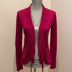 Fuschia Belldini silk cardigan sweater.